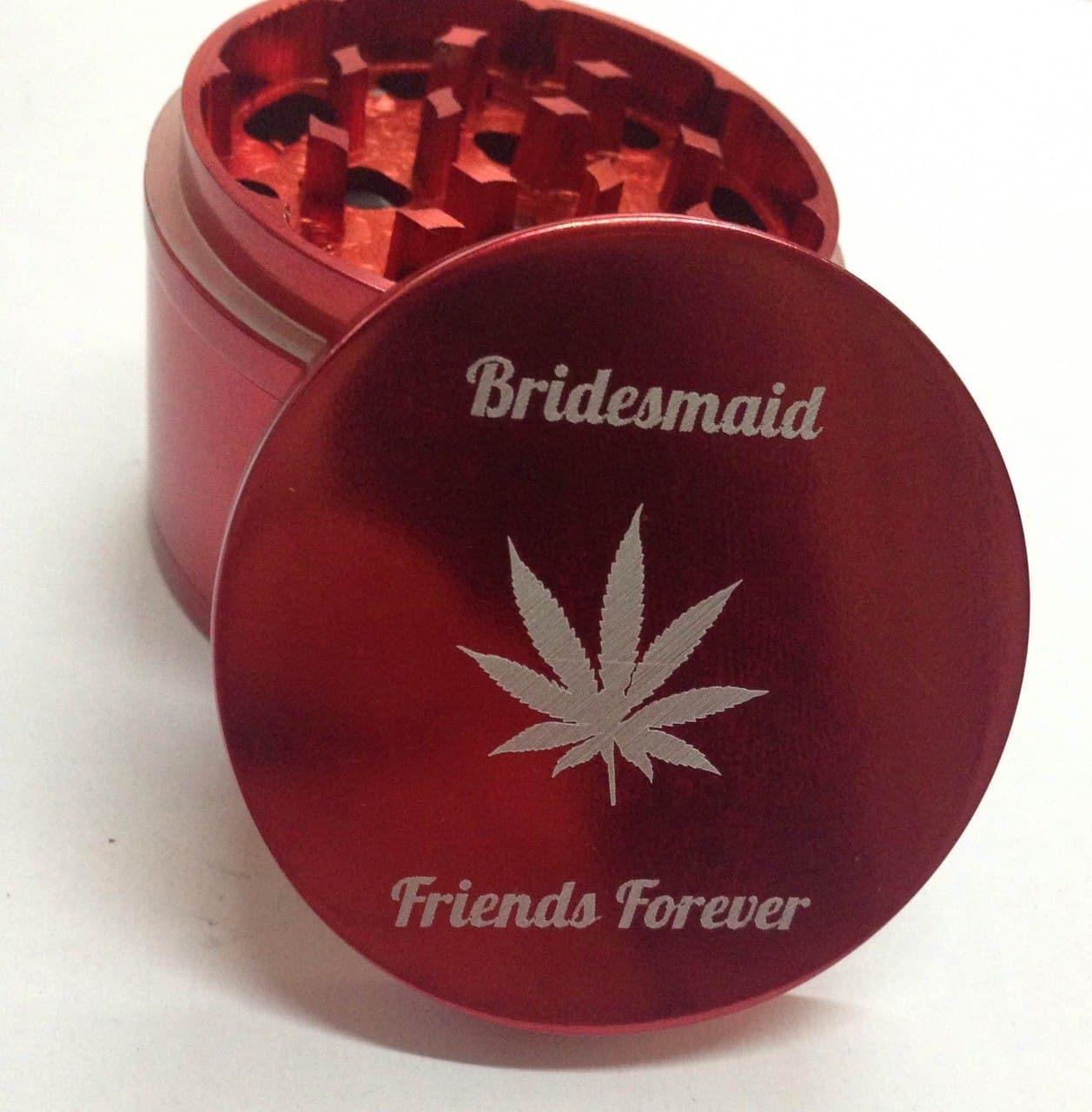 Bridesmaid Friends Forever grinder with leaf